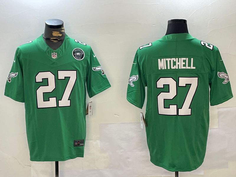 Men Philadelphia Eagles #27 Mitchell Green Throwback 2024 Nike Vapor Limited NFL Jersey style 2->philadelphia eagles->NFL Jersey